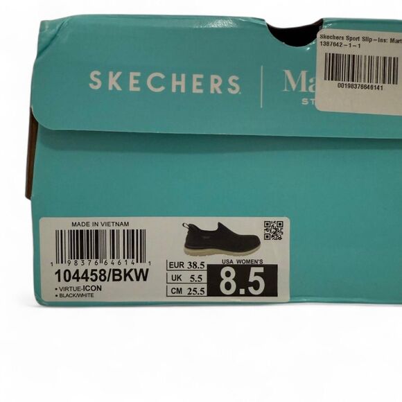 SKECHERS Sport Slip-Ins: Martha Stewart-Virtue Icon Black/White! NWT! Size 8.5 - Picture 7 of 8
